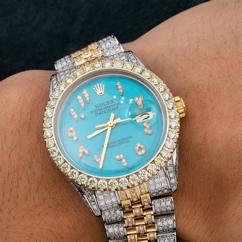 rolex datejust covered in diamonds|Rolex Datejust diamond dial 36mm.